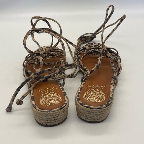 Vince Camuto Prasetta Gladiator Wedge Sandals Size 8 Cheetah Print Leather - Picture 13 of 13